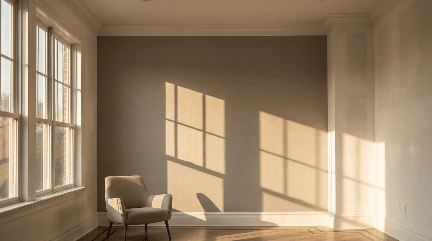 Fresh interior wall paint in a Heckmondwike living room