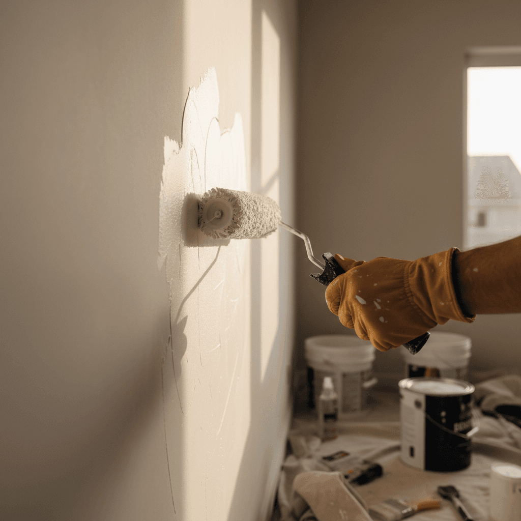 Decorative wall finish applied to specification