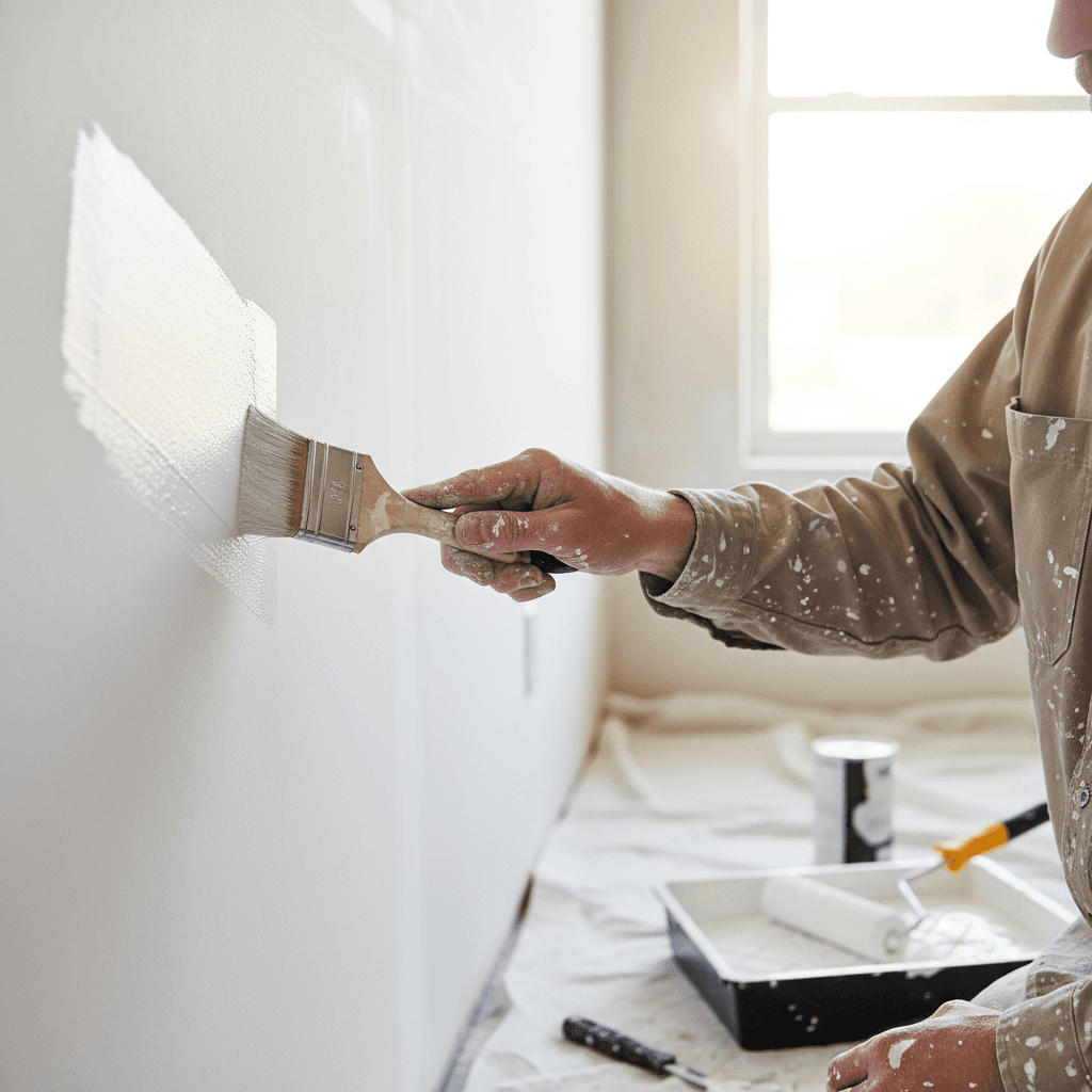 Surface preparation before a new coat of paint